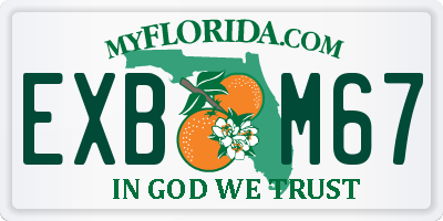FL license plate EXBM67