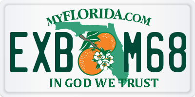 FL license plate EXBM68