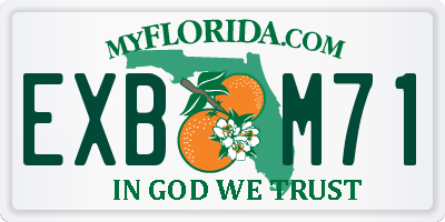 FL license plate EXBM71