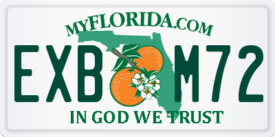 FL license plate EXBM72