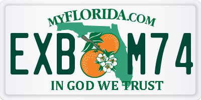 FL license plate EXBM74