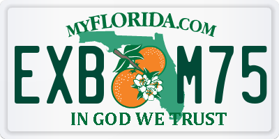 FL license plate EXBM75