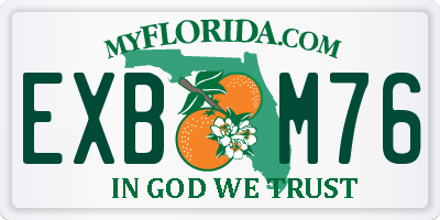 FL license plate EXBM76