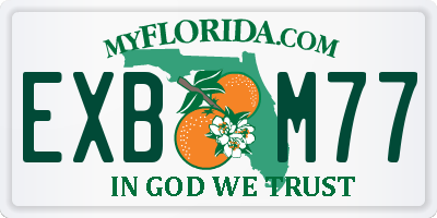 FL license plate EXBM77