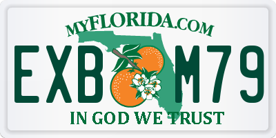FL license plate EXBM79