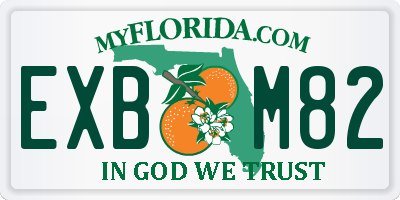 FL license plate EXBM82