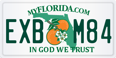 FL license plate EXBM84