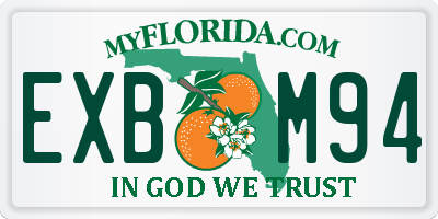 FL license plate EXBM94