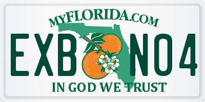 FL license plate EXBN04