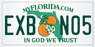 FL license plate EXBN05