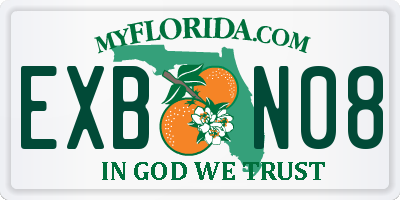 FL license plate EXBN08