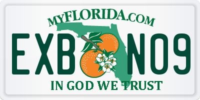 FL license plate EXBN09
