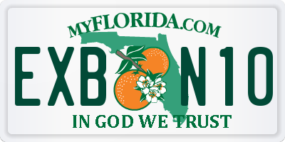 FL license plate EXBN10