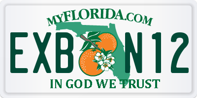 FL license plate EXBN12