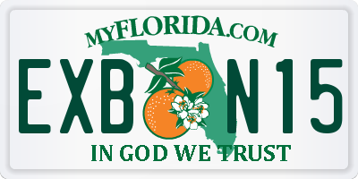 FL license plate EXBN15