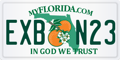 FL license plate EXBN23