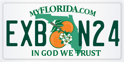 FL license plate EXBN24