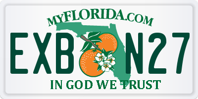 FL license plate EXBN27