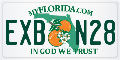 FL license plate EXBN28