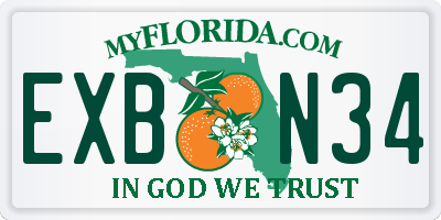 FL license plate EXBN34