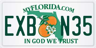 FL license plate EXBN35
