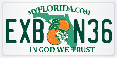 FL license plate EXBN36
