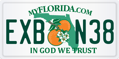 FL license plate EXBN38