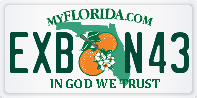 FL license plate EXBN43