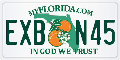 FL license plate EXBN45