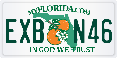 FL license plate EXBN46