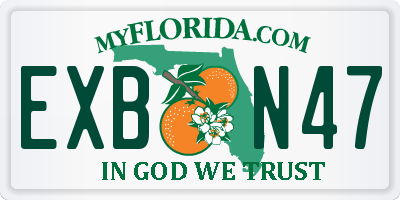 FL license plate EXBN47