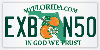 FL license plate EXBN50