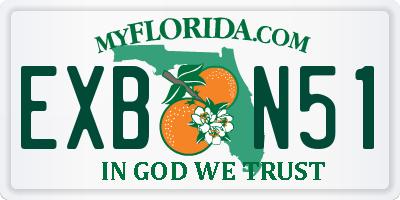 FL license plate EXBN51