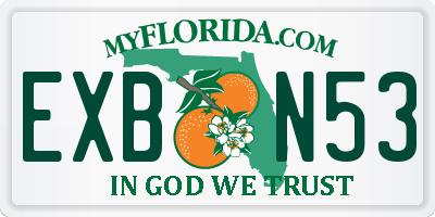 FL license plate EXBN53