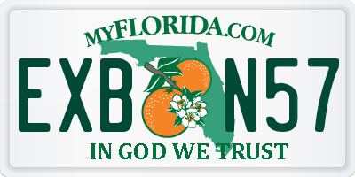 FL license plate EXBN57