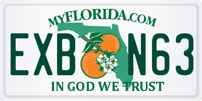 FL license plate EXBN63