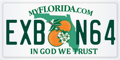 FL license plate EXBN64