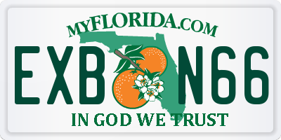 FL license plate EXBN66