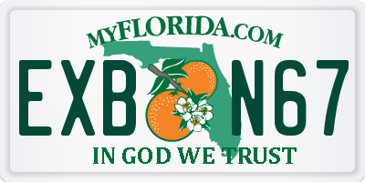 FL license plate EXBN67