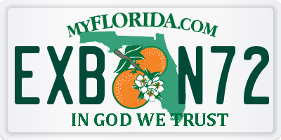 FL license plate EXBN72