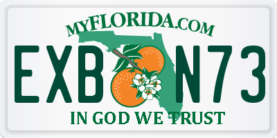 FL license plate EXBN73
