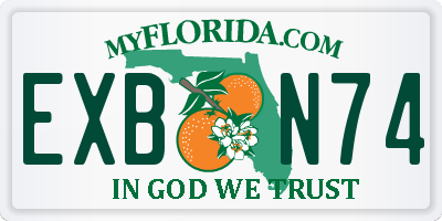 FL license plate EXBN74