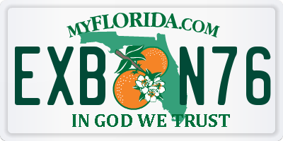 FL license plate EXBN76