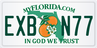 FL license plate EXBN77