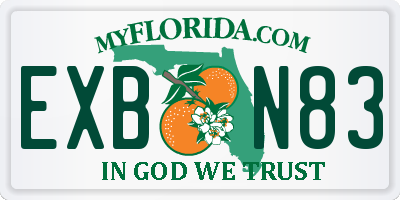 FL license plate EXBN83