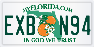 FL license plate EXBN94