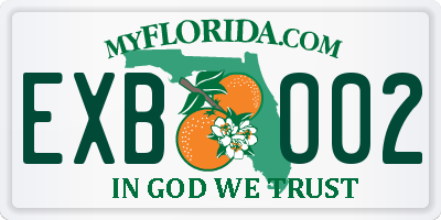 FL license plate EXBO02