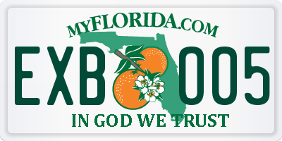 FL license plate EXBO05