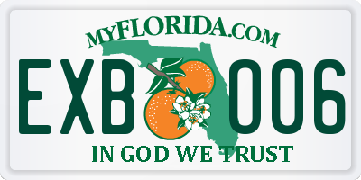 FL license plate EXBO06