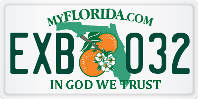 FL license plate EXBO32